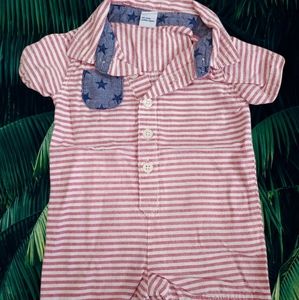 #1129 patriotic romper 0-3 months